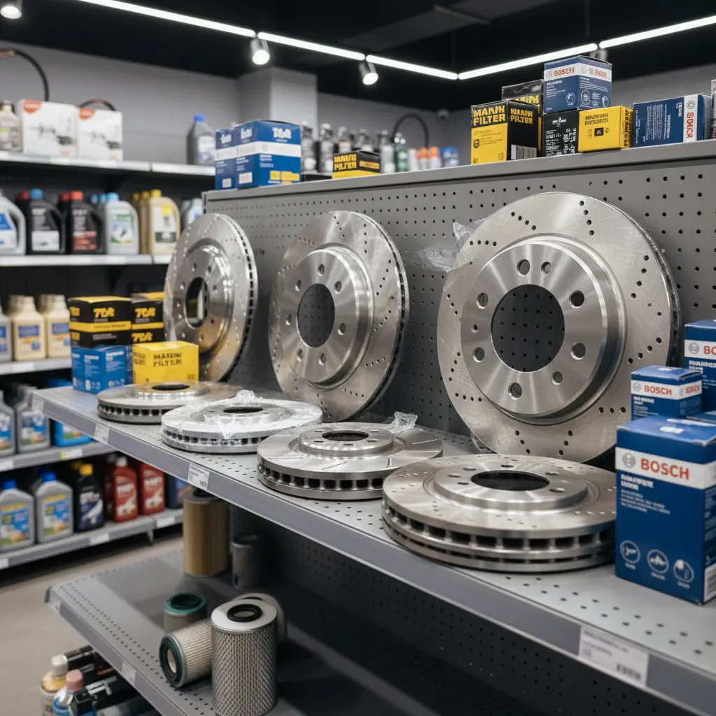 Bremsen und Filter in einem Regal